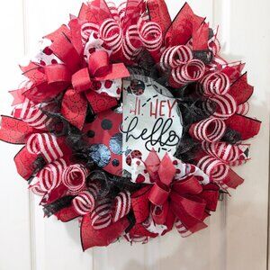 Lady Bug Front Door Wreath, Summer Wreath, Summer Decor, Home Decor, Gift